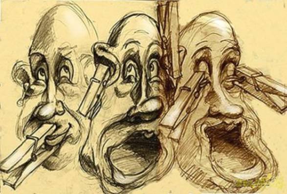 Молчание карикатура