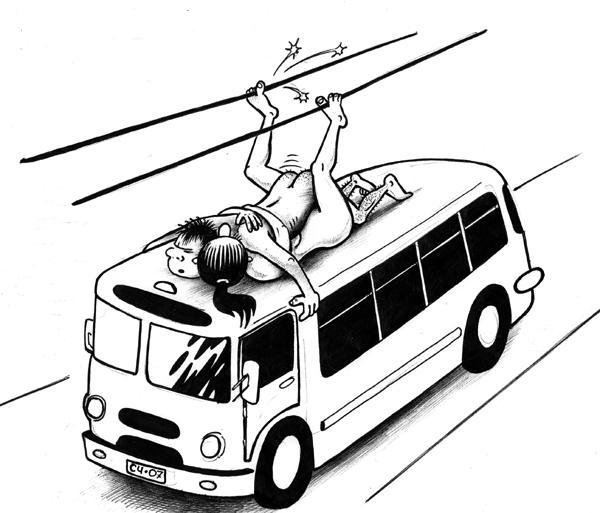 Зайчики в трамвайчике