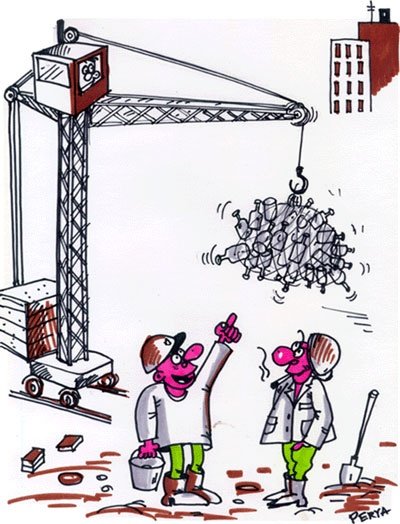 Карикатура на крановщика