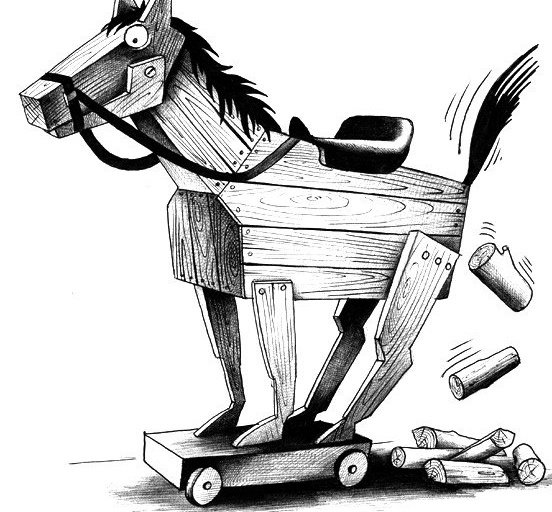 Лошадь карикатура