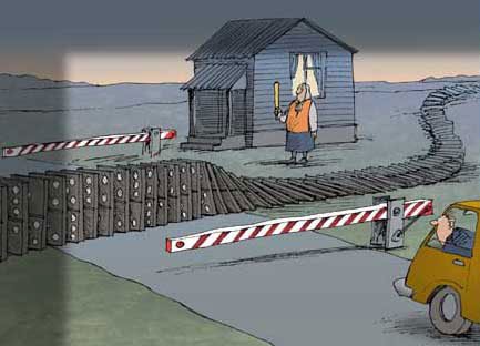 Железнодорожный переезд карикатура