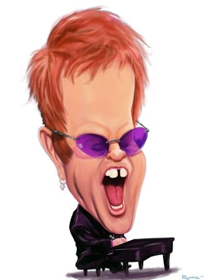 Элтон Джон рисунок
