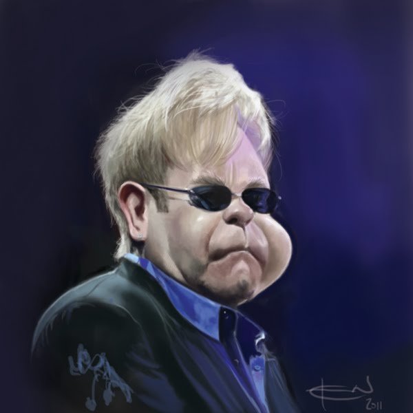 Elton John caricature