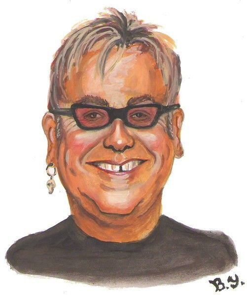 Элтон Джон шарж