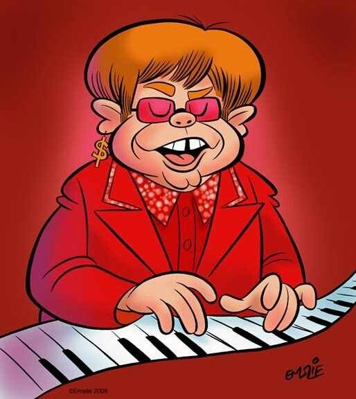 Мадонна Элтон Джон карикатура