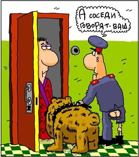 Карикатура на соседей сверху