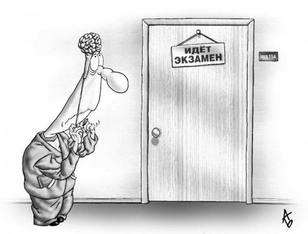 Экзамен карикатура
