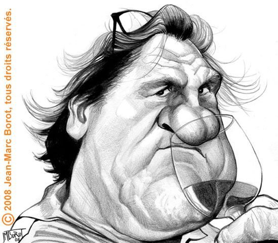 Карикатура Депардье Жерар Депардье