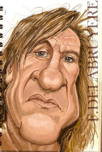 Депардье шарж