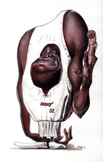 Баскетбольные рисунки Шакил онил