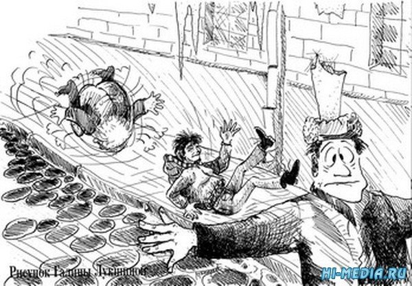 Солнце на крыше - карикатура