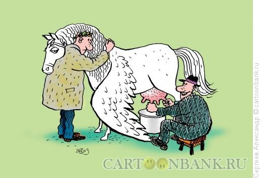 Поэт на Пегасе карикатура