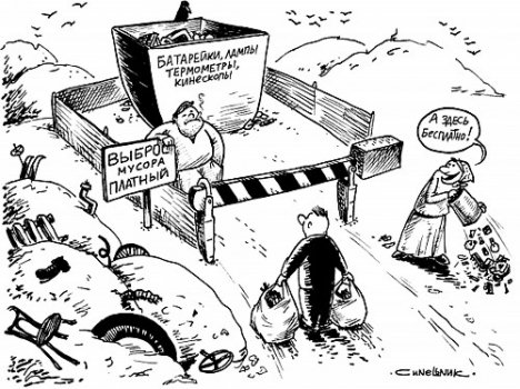 Мусорная реформа карикатура