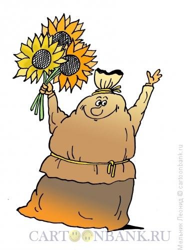 Карикатуры подсолнухов