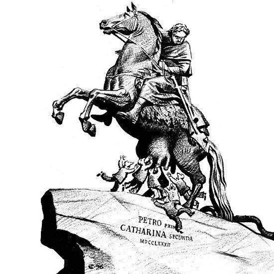 Петр первый карикатура