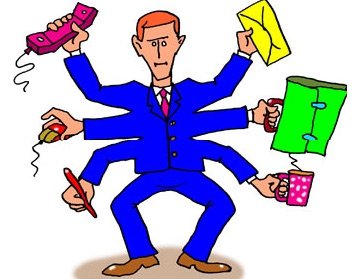 Много дел сразу карикатура