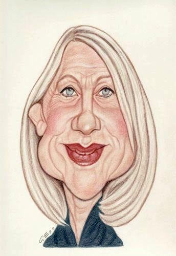 Женщина в Вечернем платье шарж