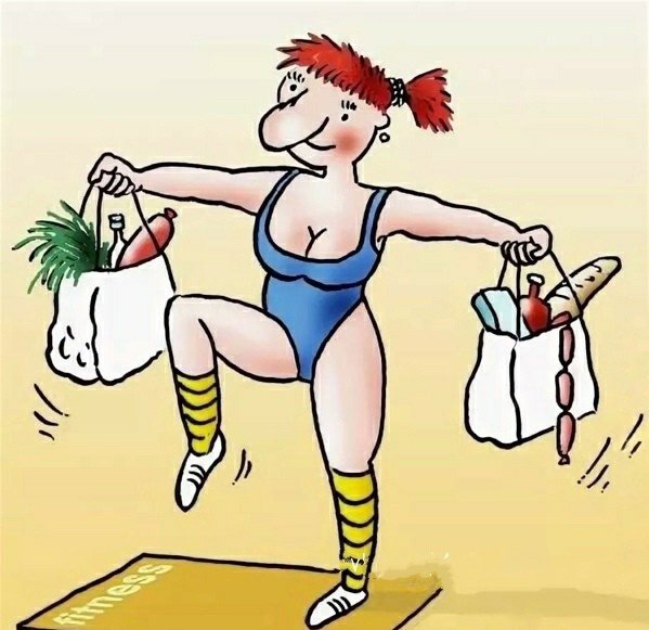 Фитнес карикатуры