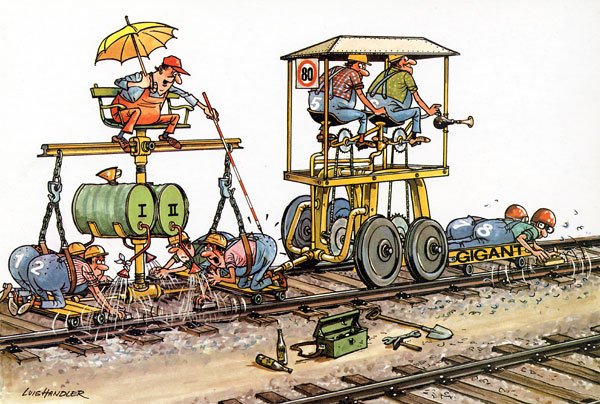 Карикатуры про железную дорогу