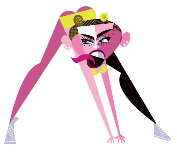 Карикатура зевает