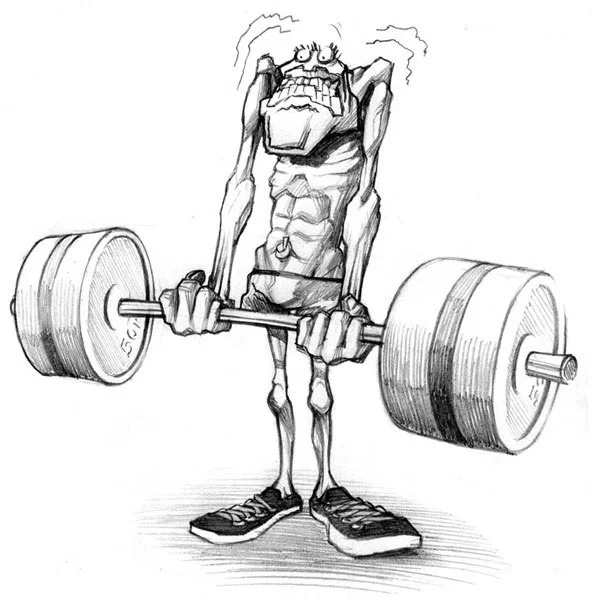 Качок карикатура