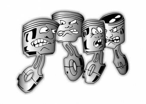 Наклейки на авто поршни