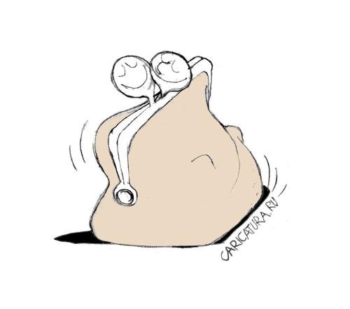 Кошелек карикатура