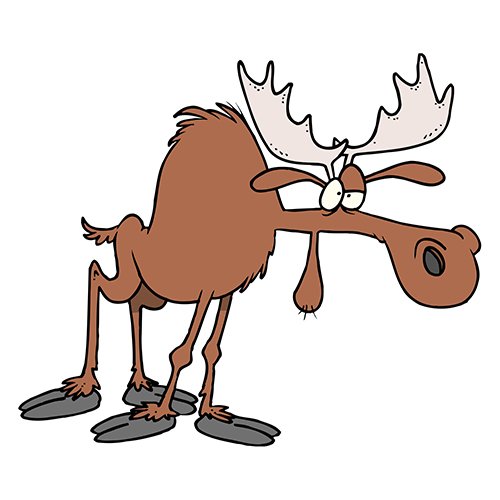 Олень карикатура