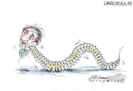 Две гусеницы карикатура