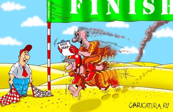 Марафонец карикатура