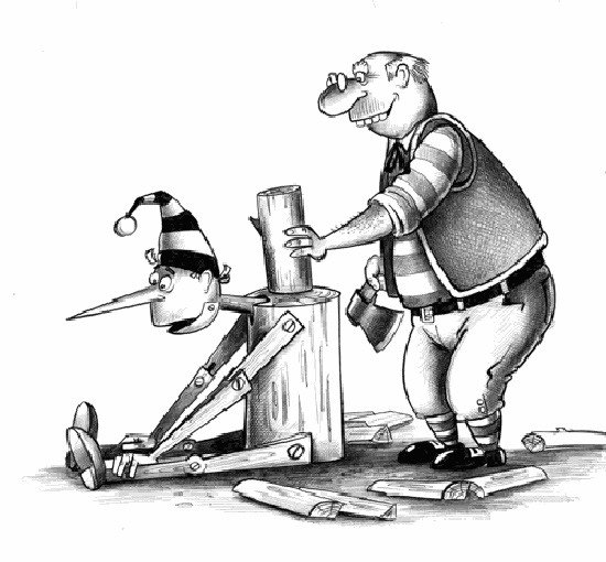 Буратино карикатура