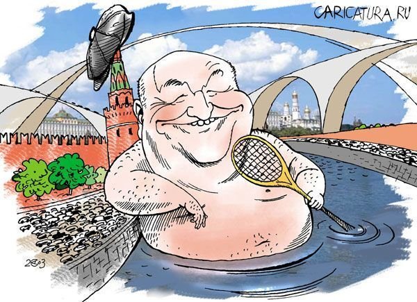 Юрий Лужков шарж