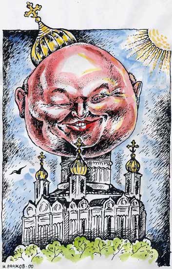 Юрий Лужков шарж