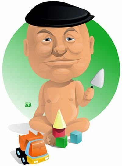 Лужков и Батурина карикатура