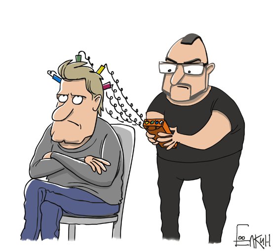 Полиграф карикатура