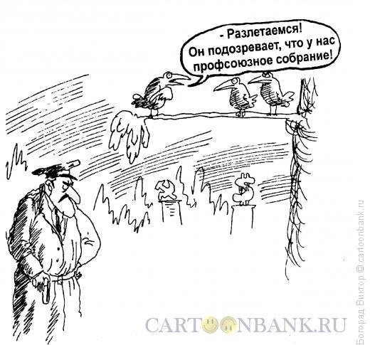 Карикатура следит