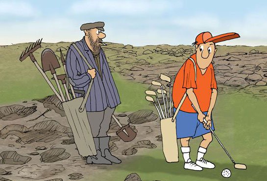 Golf cartoon