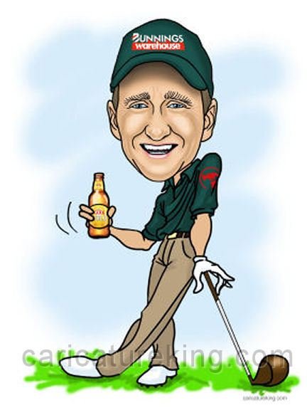 Карикатура гольф 4