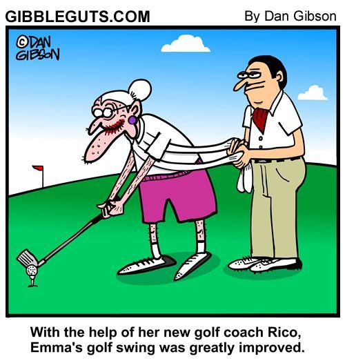 Гольф открытки юмор