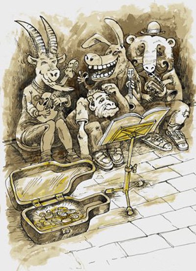 Квартет рисунок смешной