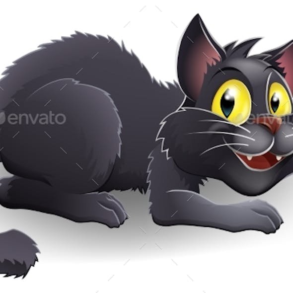 Черный кот шарж