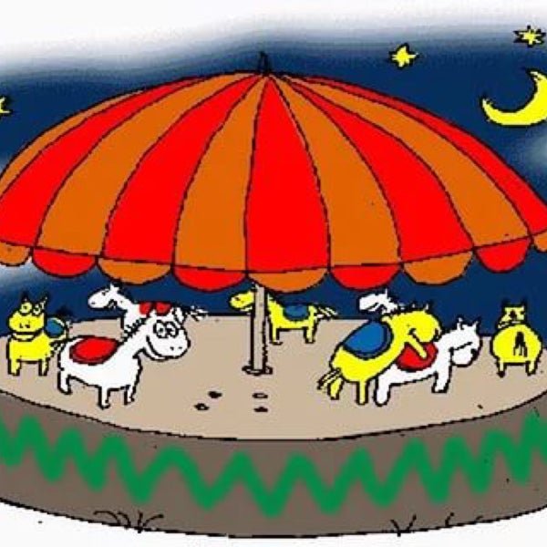 Шарж на карусели