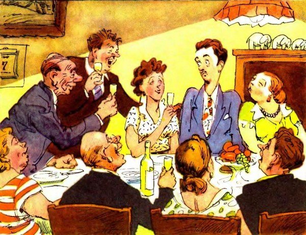 Застолье карикатура