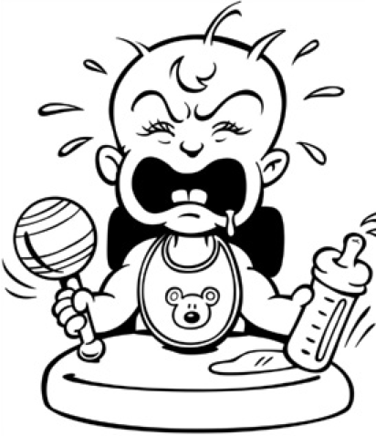 Карикатура Плачущий мужик