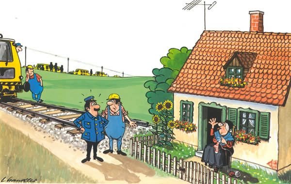 Карикатуры про железную дорогу
