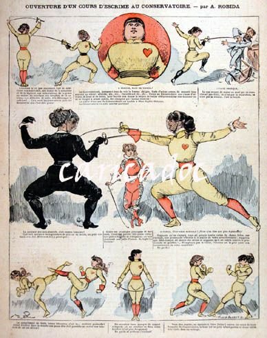 Фехтовальщик карикатура