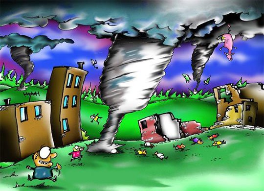 Ураган карикатура