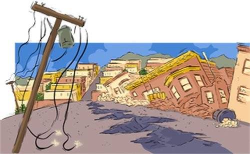 Землетрясение раскраска для детей