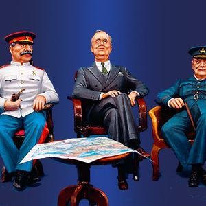 Сталин, Рузвельт, Черчилль в Тегеране 1943