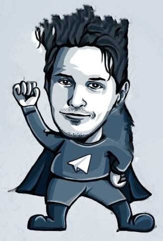 Павел Дуров шарж